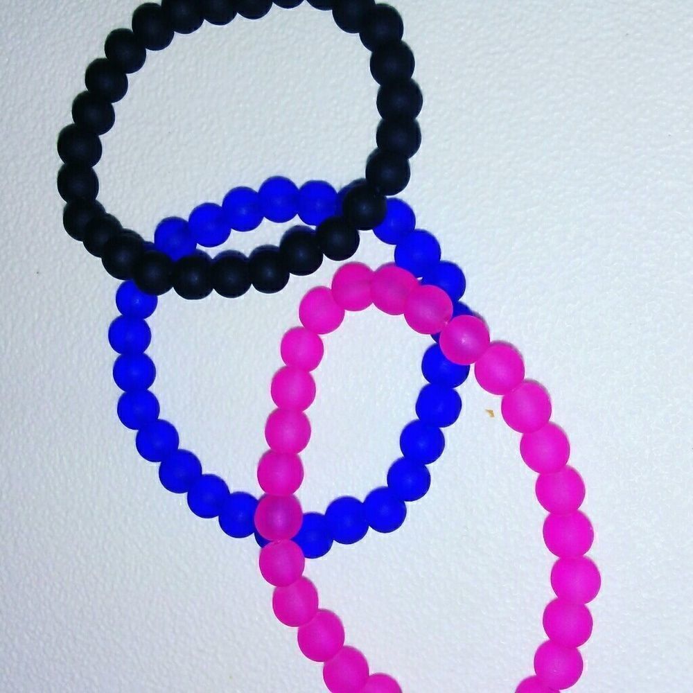 3 Handmade beaded bracelets